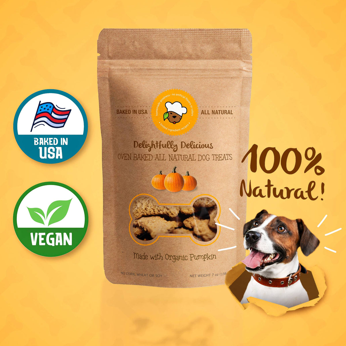 Organic Pumpkin Dog Treats Pet Treats Dog Treat Bag Hattie Elsie