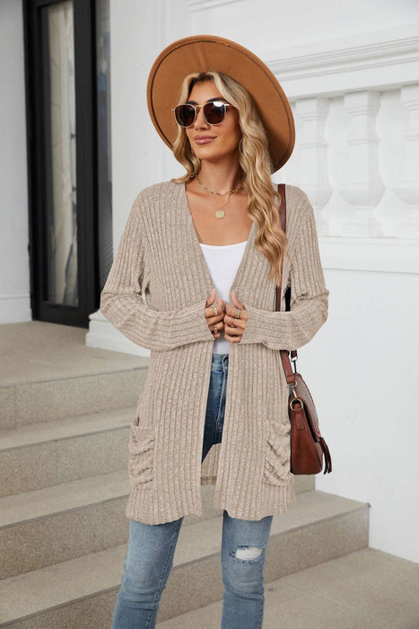 Long Sleeve Knitted Sweater Cardigan | S-2XL