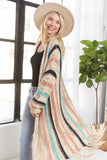 Striped Cardigan w/ Fringe