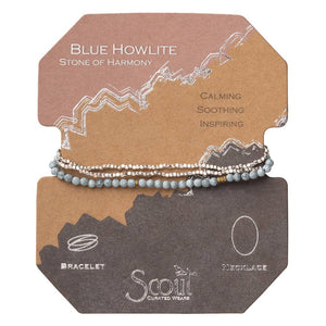 Delicate Stone Blue Howlite - Stone of Harmony