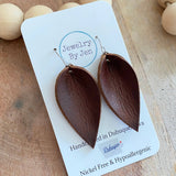 Brown Medium Pinched Earrings