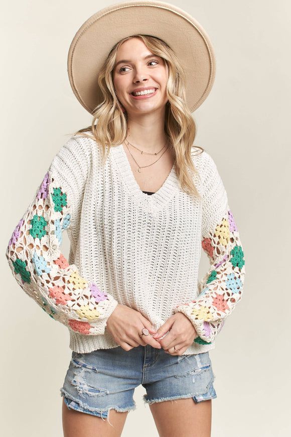 Granny Square Sleeve Top FINAL SALE