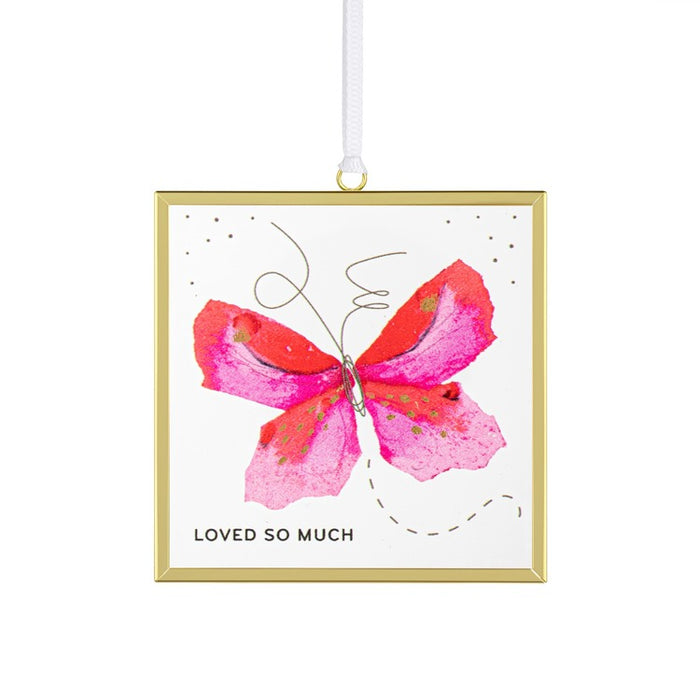Loved So Much Butterfly Suncatcher 3x3"