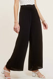 Black Wide Leg Smocked Pants