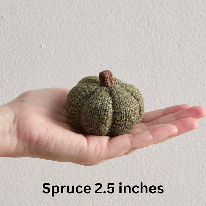 4" Cozy Knit Pumpkins