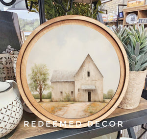 Barn Wall Art 8" Round