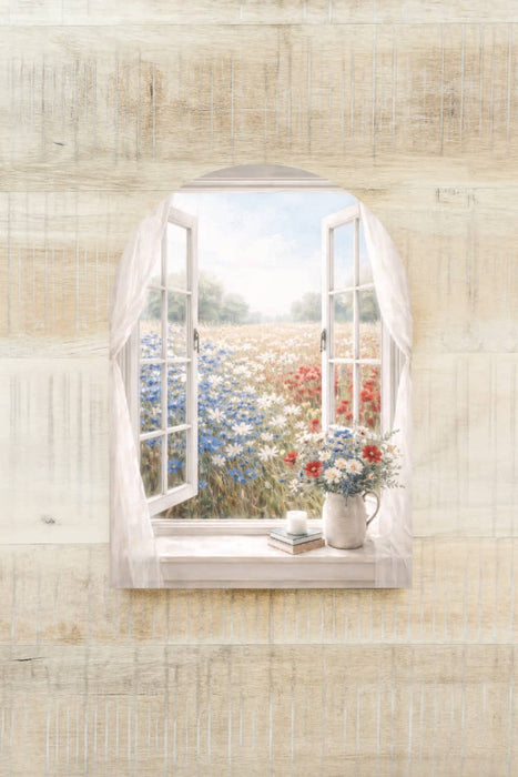 Americana Window View Arch w/ Wood Base