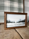 Winter Blue Landscape | Christmas Framed Wall Art