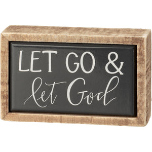 Let Go and Let God Mini Box Sign