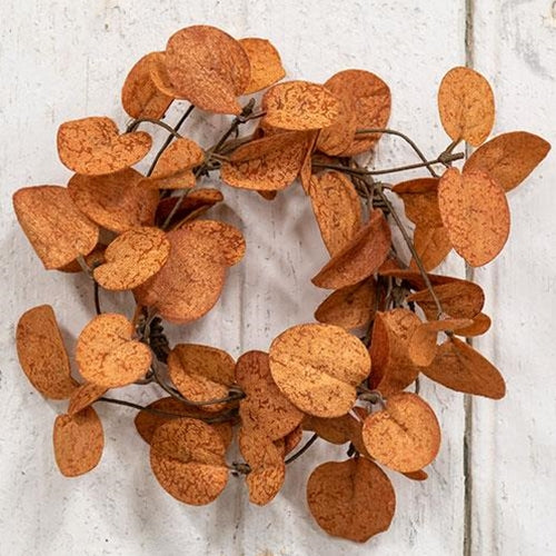 Red Penny Leaf Candle Ring