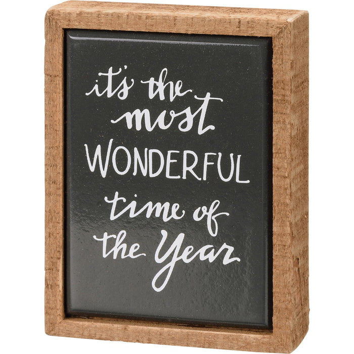Most Wonderful Time Of The Year Box Sign Mini