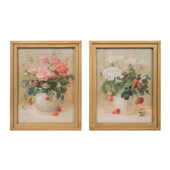 Strawberry Geranium Canvas Wall Art