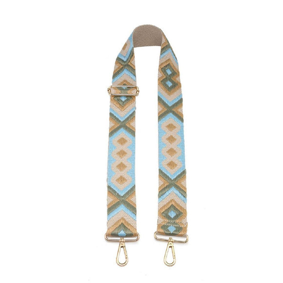 Sage Aqua Bohemian Adjustable Guitar Strap