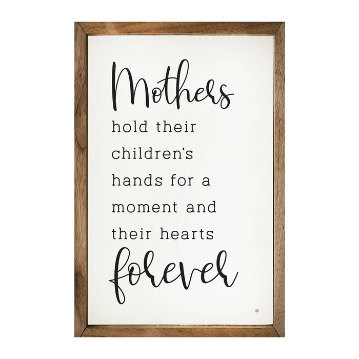 Mothers Hold Their Children's Hands Framed Wall Sign