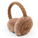 C.C. Cable Knit Furry Earmuffs