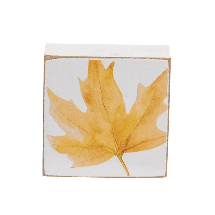 Hello Fall Watercolor Leaf 2" Sq. Blocks