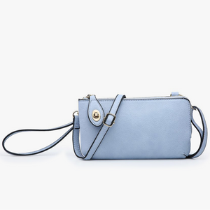 Periwinkle Kendall Crossbody/Wristlet w/ Twist Lock Closure