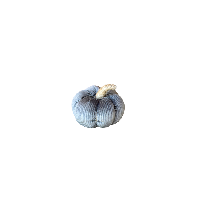 Small Gray Corduroy Pumpkin