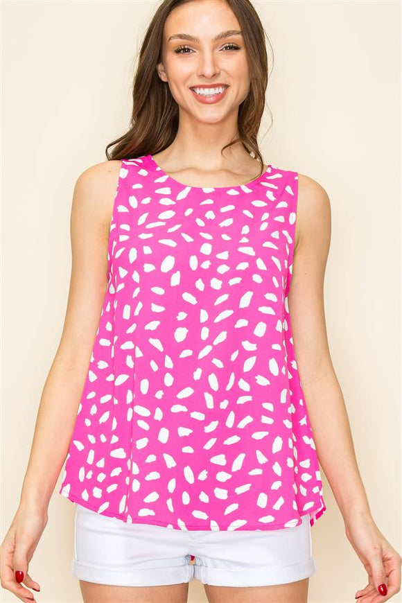 Hot Pink Sleeveless Top