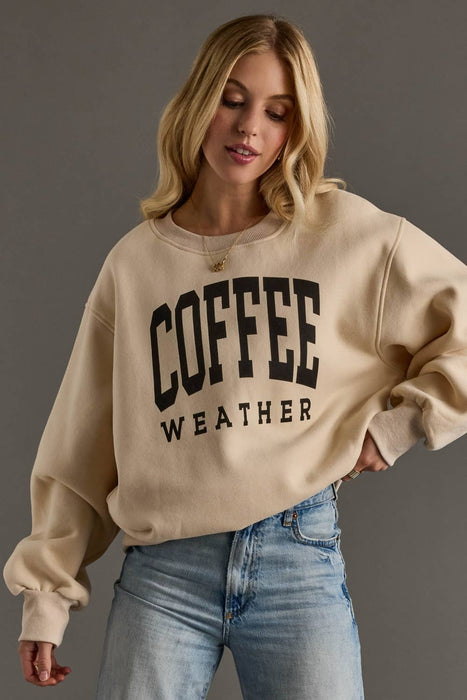 Tan Coffee Weather Sweatshirt