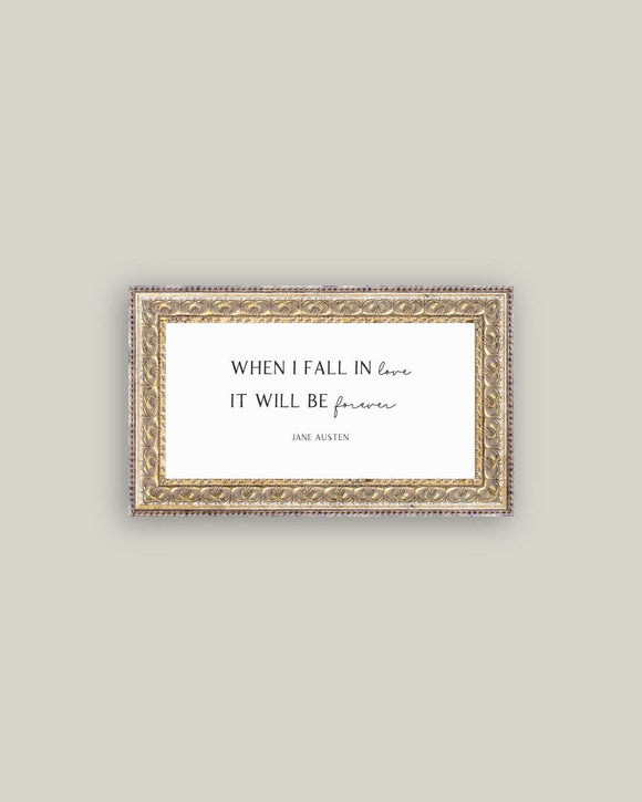 When I Fall In Love Framed Antique Print