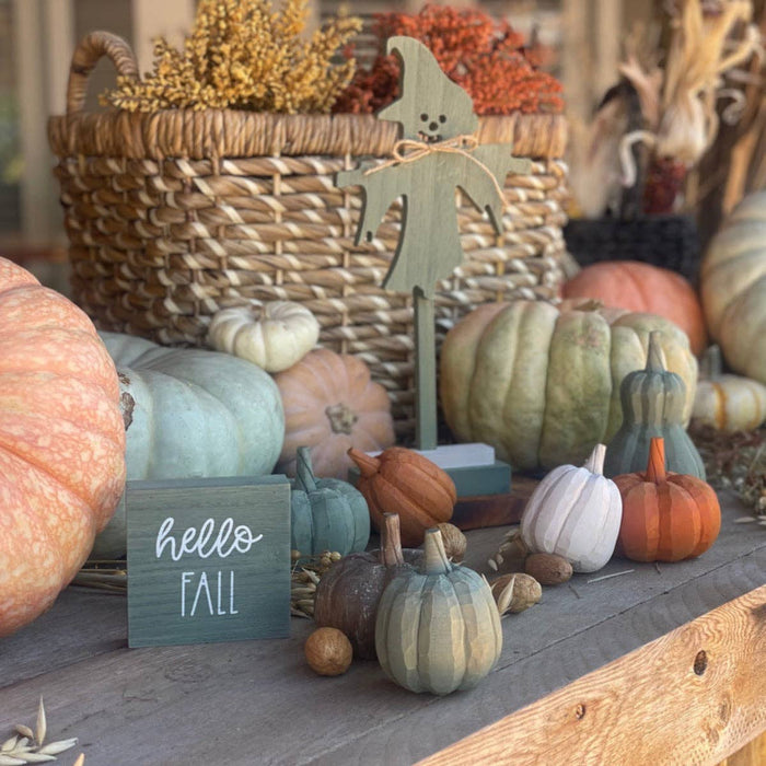 Hello Fall Green Block