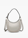 Tristan Shaped Whipstitch Shoulder Bag/Satchel