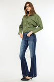 Mid Rise Flare Dark Wash