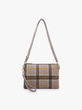 Meriam Clutch/Crossbody/Wristlet Black/White Houndstooth Purse