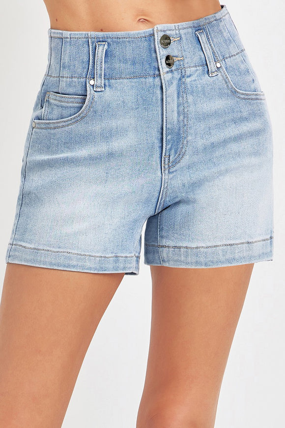 High Rise Seam Detailed Shorts
