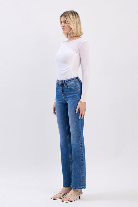 High Rise Full Length Bootcut Jeans