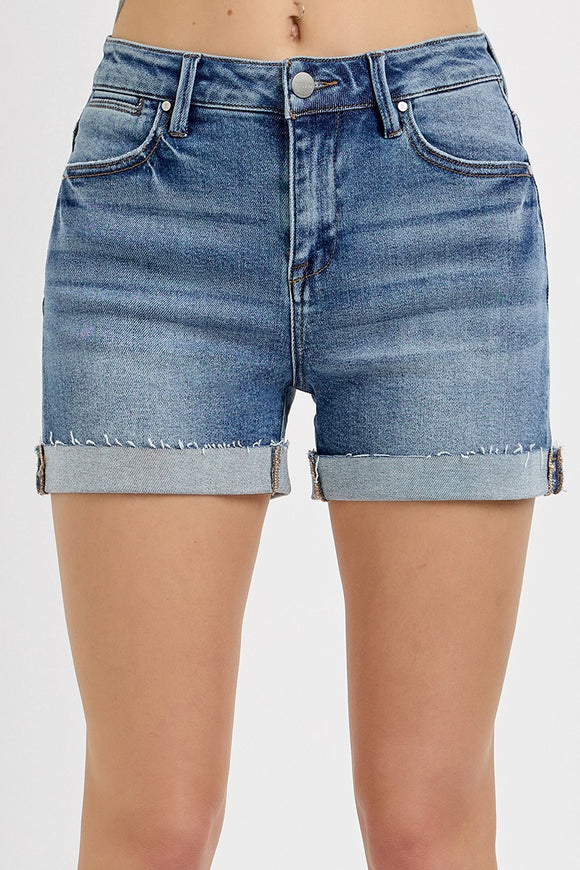 Risen High Rise Turn Up Cuffed Shorts