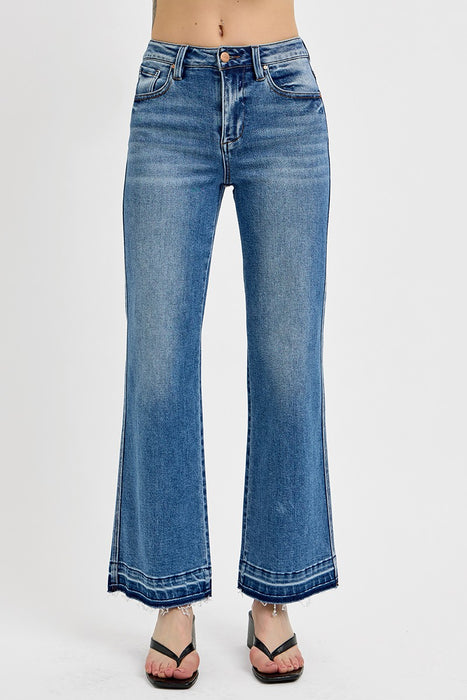 Risen High Rise Ankle Straight Jeans