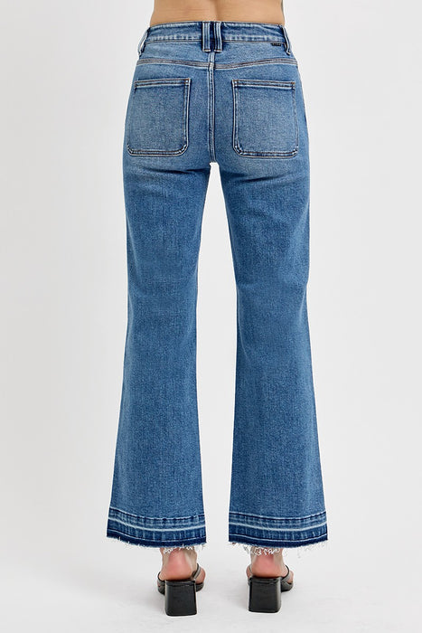 Risen High Rise Ankle Straight Jeans