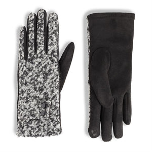 Black Marled Loop Touchscreen Gloves