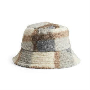 Cream Plaid Bucket Hat