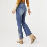 OMG Flare Jeans w/ Side Embroidery