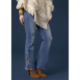 OMG Flare Jeans w/ Side Embroidery