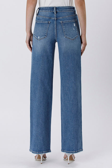 Tummy Control Super High Rise Baggy Wide Jeans