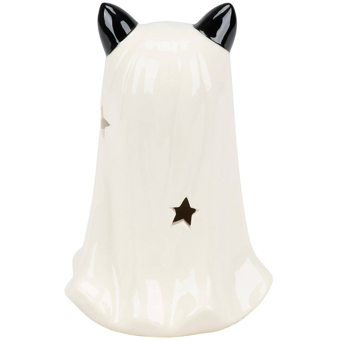Lighted Ghost Cat Figurine