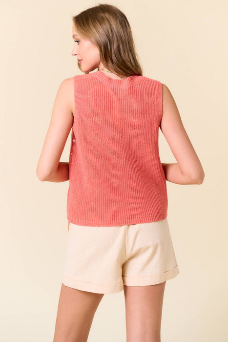 Summer Round Neck Sweater Tank Top