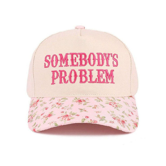 Somebody's Problem Two Tone Canvas Cotton Cap Hat