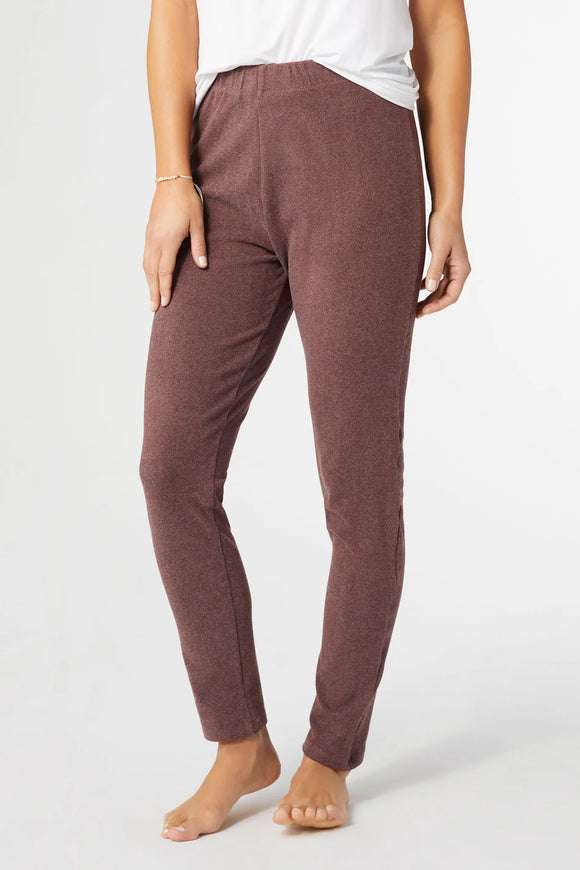 Weekend Brushed Legging - Wine