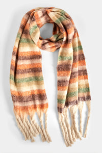 Juniper Oblong Scarf - Orange/Green