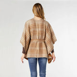 Hallie Plaid Belted Wrap