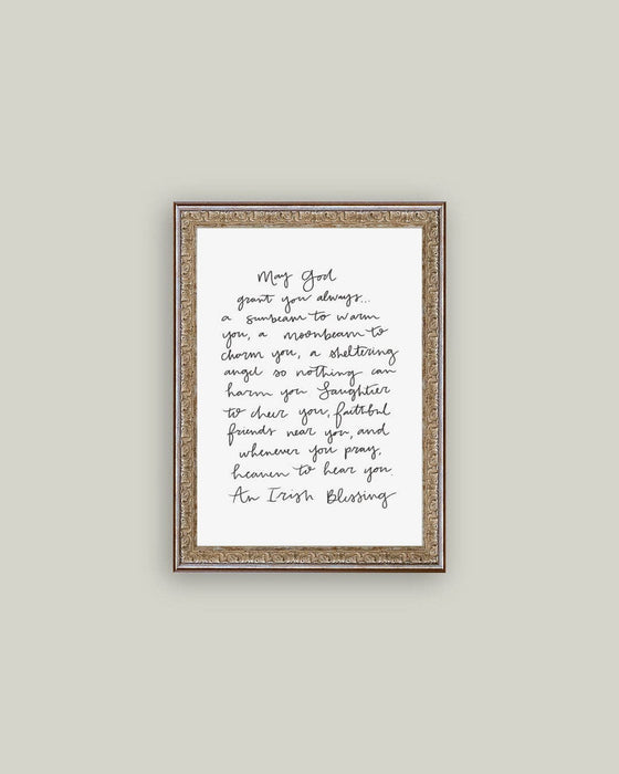 May God Grant You Framed Antique Print