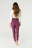 Weekend Brushed Ribbed Cuff Leggings - Berry