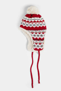 Up North Knit Hat - Red Multi