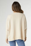 Rila Fine Gauge V-Neck Sweater with Side Slit - Taupe XXL