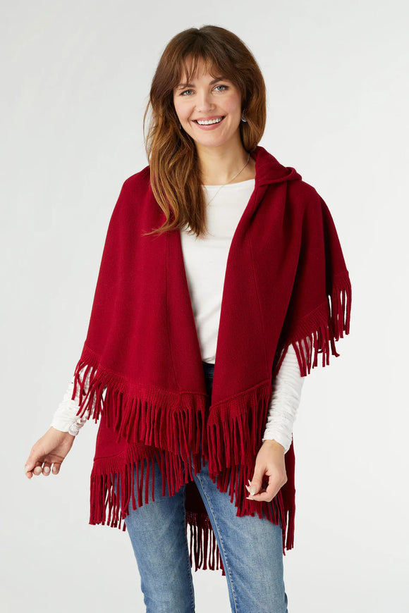 Ezra Fringe Capelet Vest w/ Hood